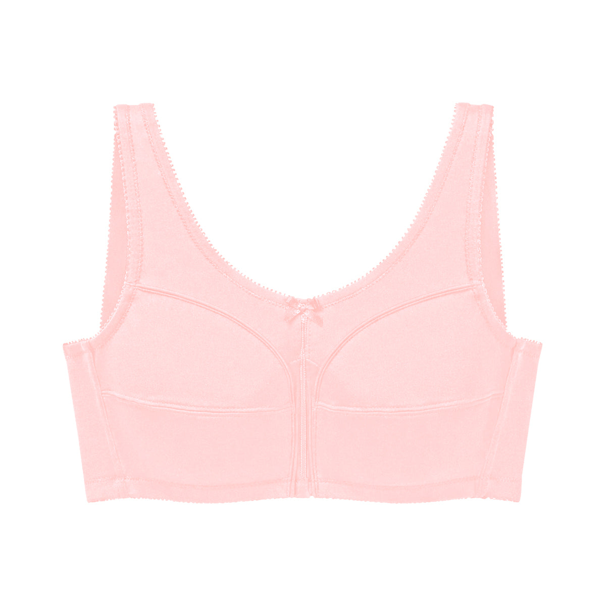 Womens Plus Size Solid Wireless Back Close Adjustable Straps Bra