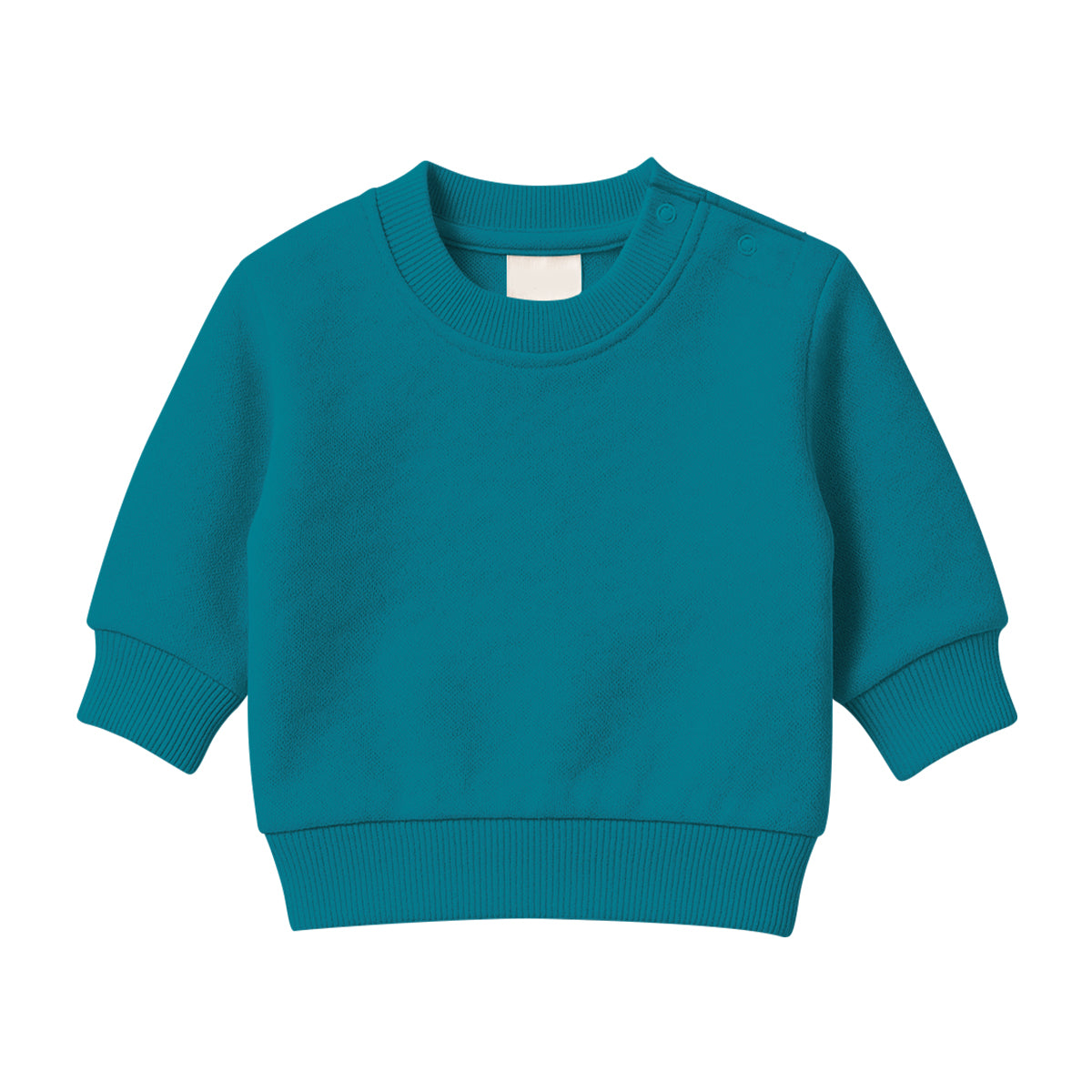 Baby Premium Soft Cotton Fleece Pullover Button Shoulder Sweatshirt