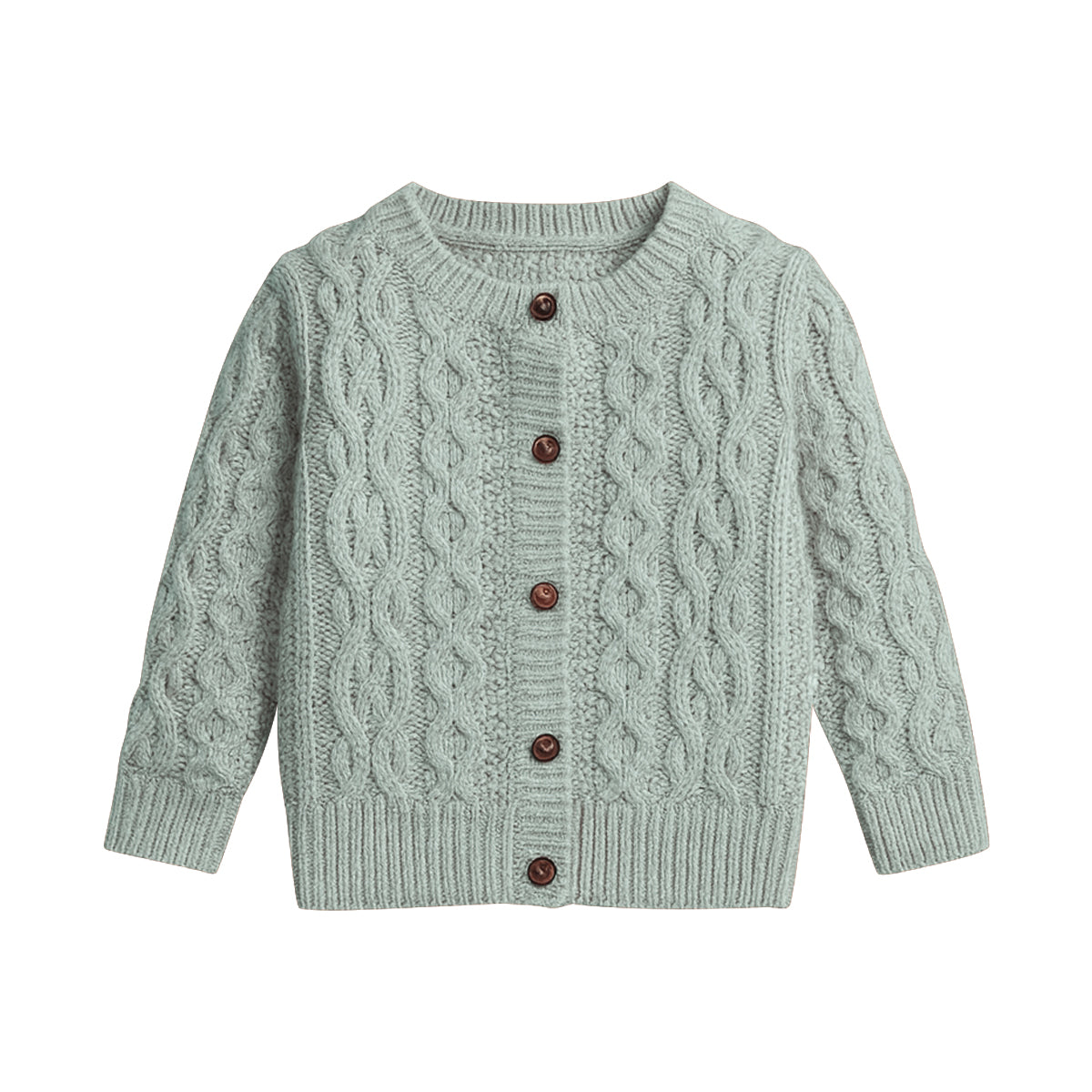 Kids Cable Knit Soft Cotton Cardigan Sweater