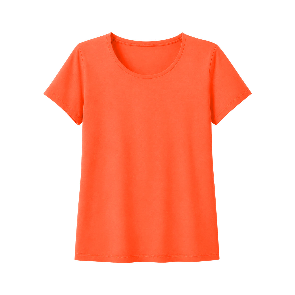 Women's Basic Cotton Scoop Neck Short Sleeve T-Shirt