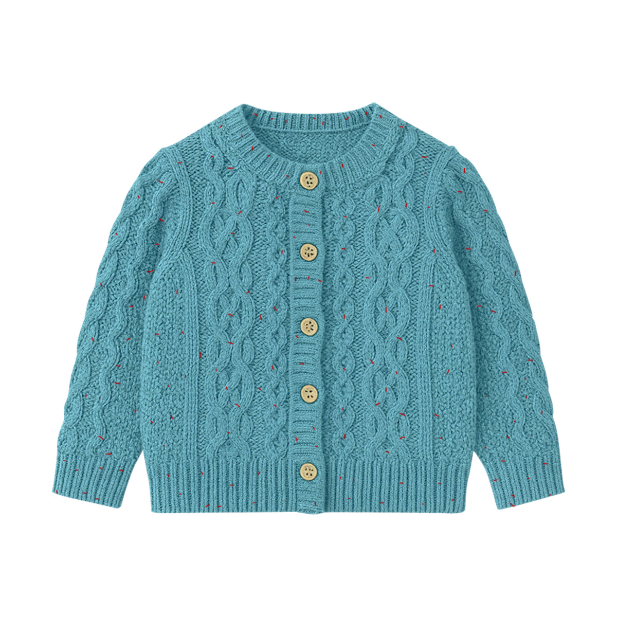 Kids Cable Knit Soft Cotton Cardigan Sweater