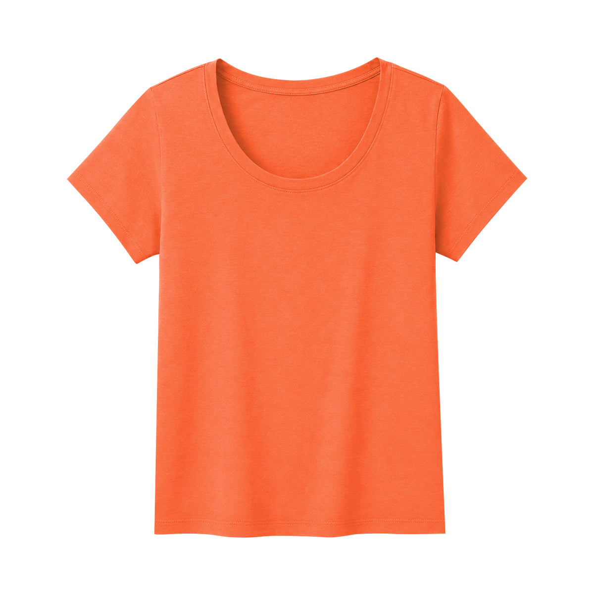 Women's Cotton Solid Scoop Neck T-Shirt