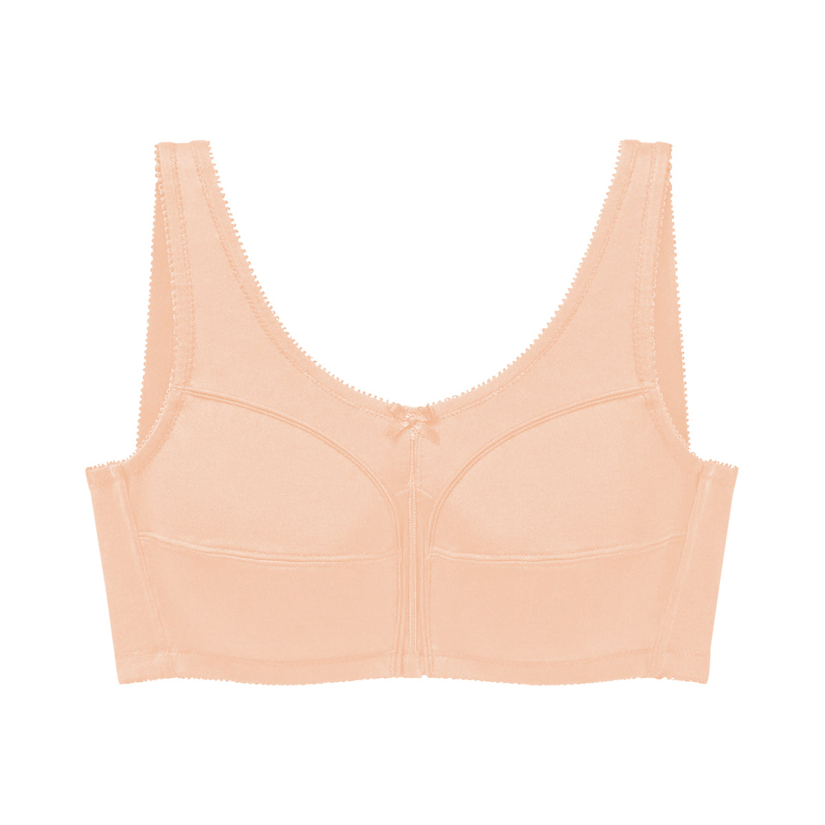 Womens Plus Size Solid Wireless Back Close Adjustable Straps Bra