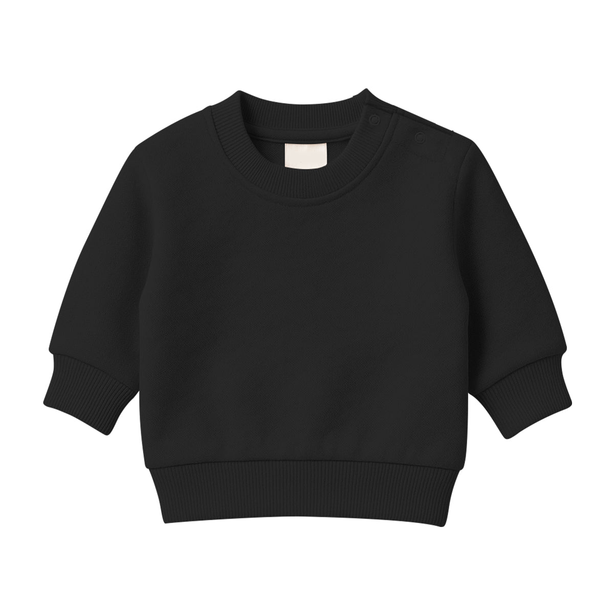 Baby Premium Soft Cotton Fleece Pullover Button Shoulder Sweatshirt