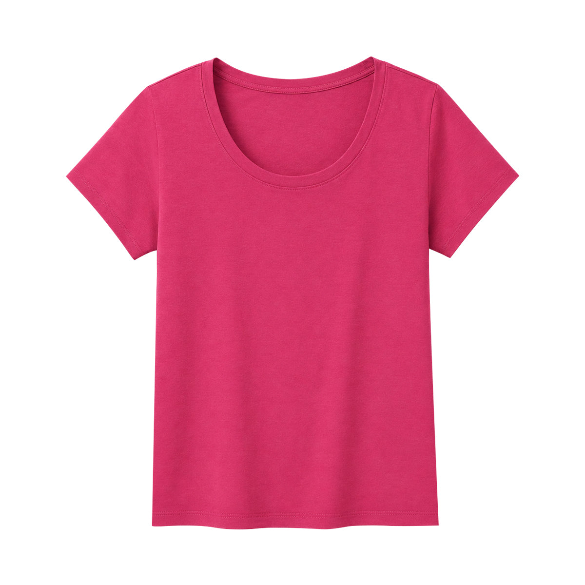 Women's Cotton Solid Scoop Neck T-Shirt