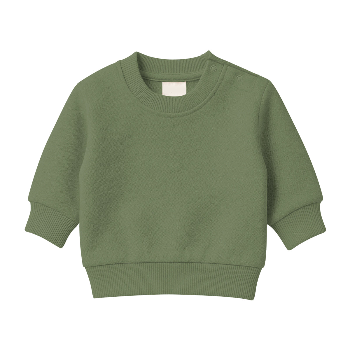 Baby Premium Soft Cotton Fleece Pullover Button Shoulder Sweatshirt