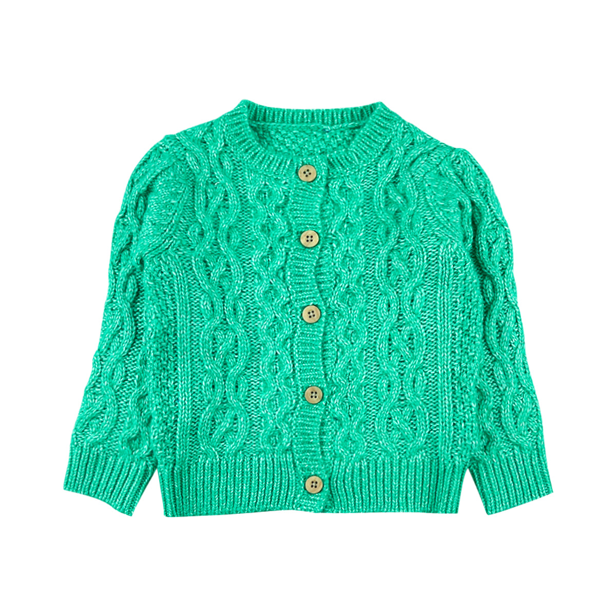 Kids Cable Knit Soft Cotton Cardigan Sweater