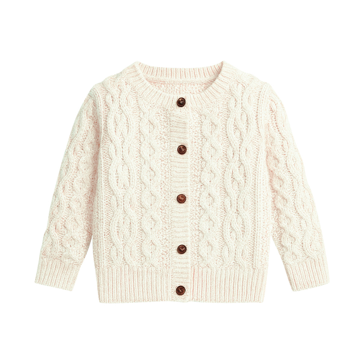 Kids Cable Knit Soft Cotton Cardigan Sweater