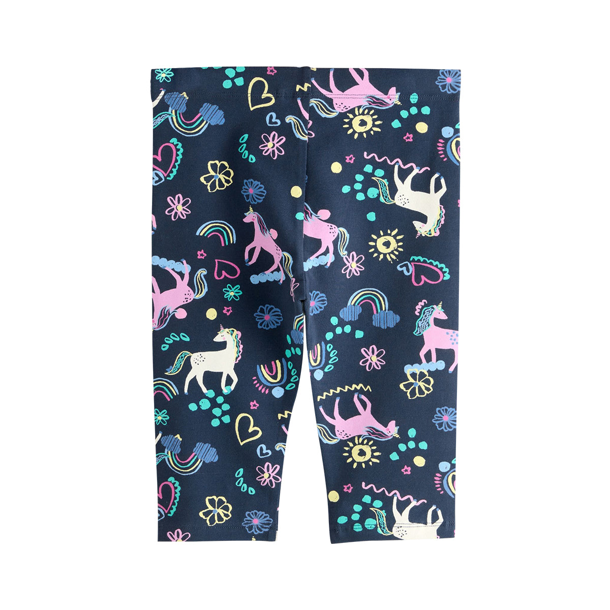 Girls Soft Stretch Cotton Cropped Leggings