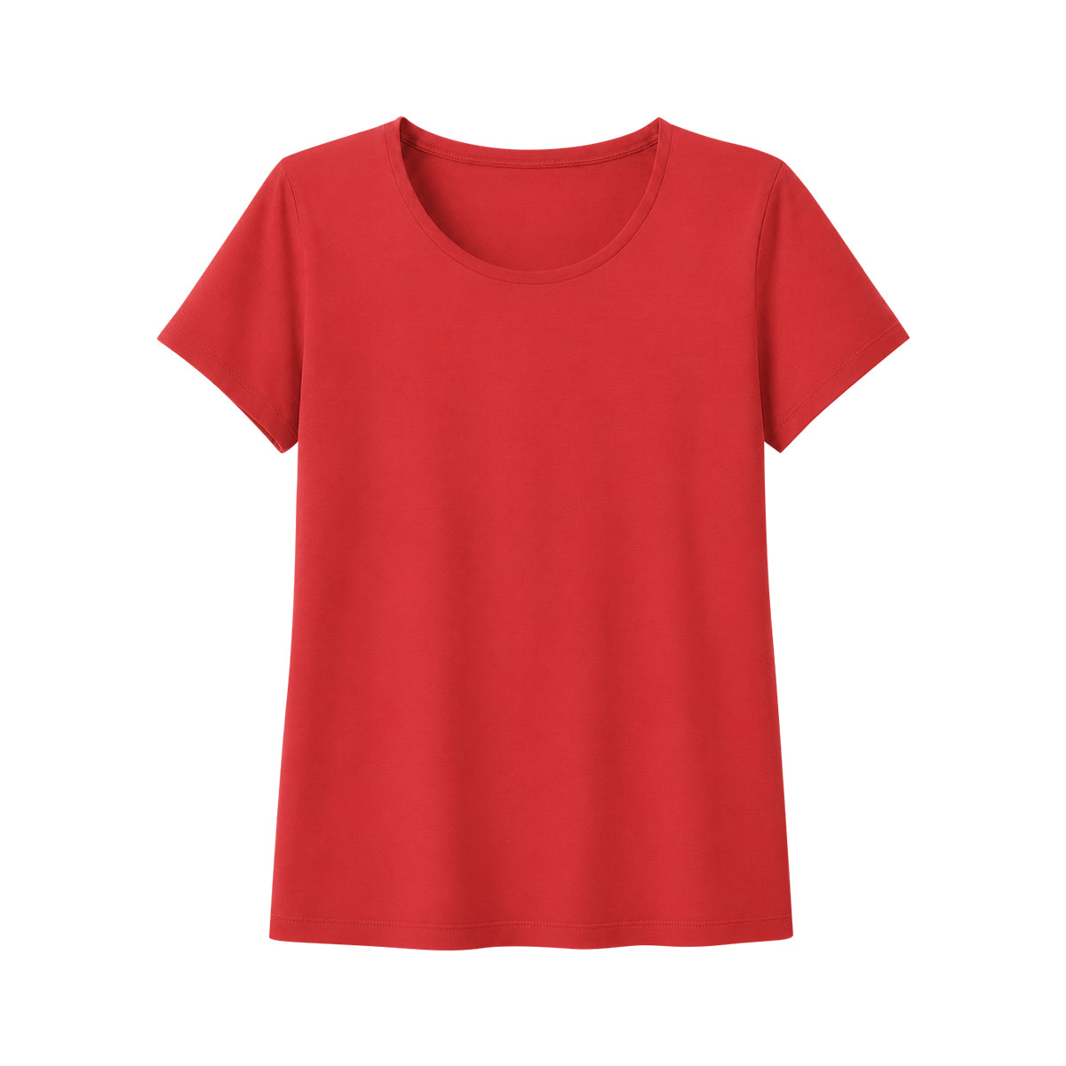Women's Basic Cotton Scoop Neck Short Sleeve T-Shirt