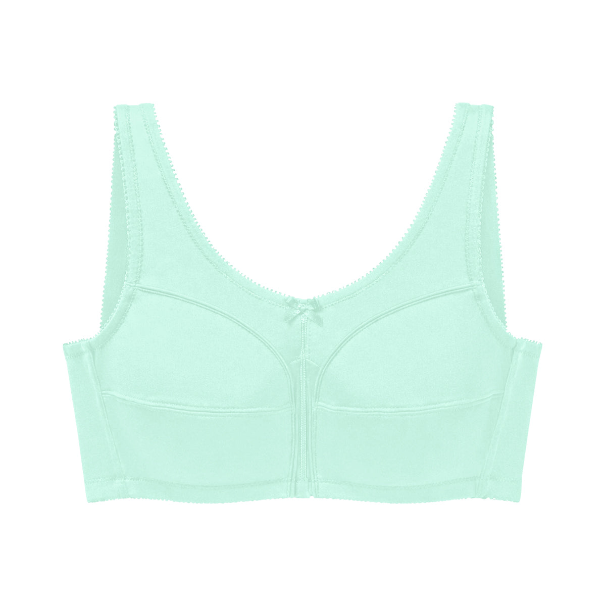 Womens Plus Size Solid Wireless Back Close Adjustable Straps Bra