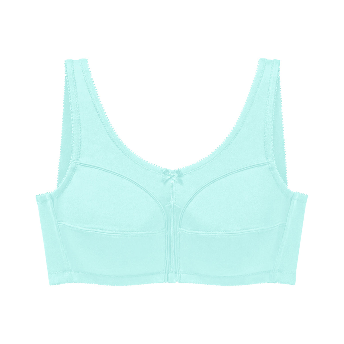 Womens Plus Size Solid Wireless Back Close Adjustable Straps Bra