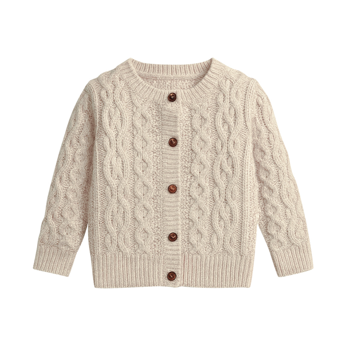 Kids Cable Knit Soft Cotton Cardigan Sweater