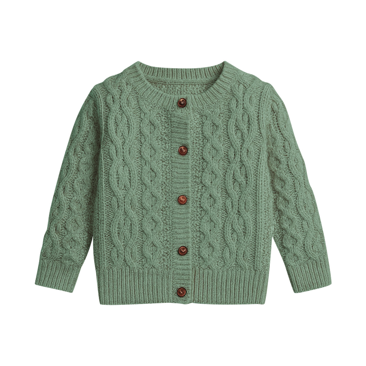 Kids Cable Knit Soft Cotton Cardigan Sweater