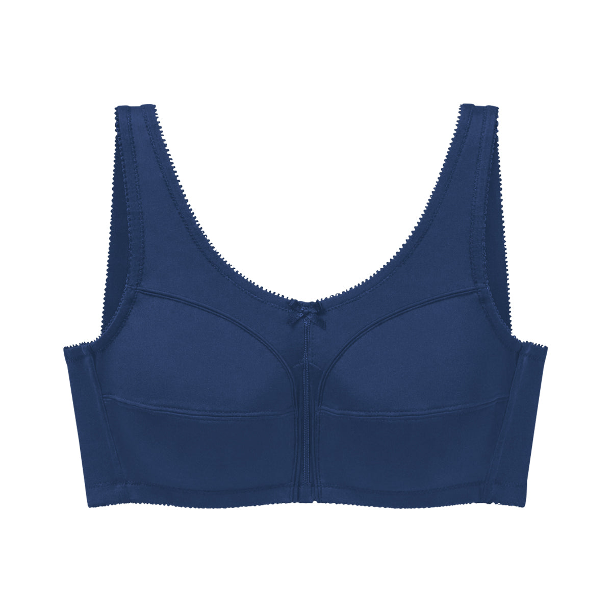 Womens Plus Size Solid Wireless Back Close Adjustable Straps Bra