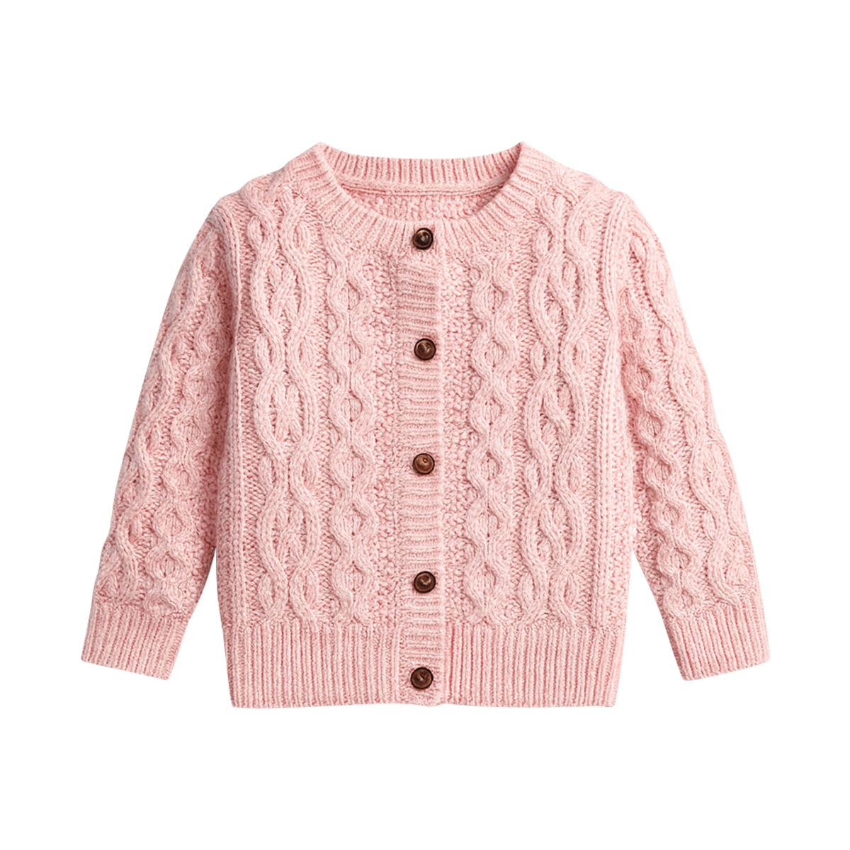 Kids Cable Knit Soft Cotton Cardigan Sweater