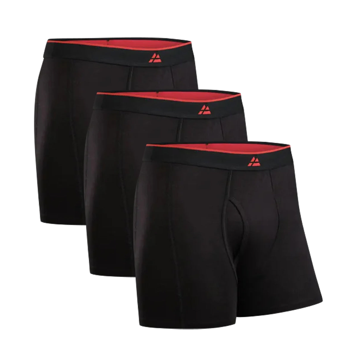 Pack of 3 Mens Bamboo Trunks Soft Breathable Comfort Boxer Underwear With Fly