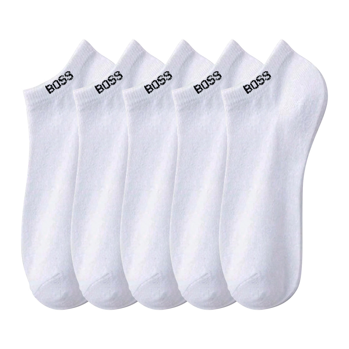 Pack of 5 Pairs Men’s Ankle Cut White Soft Cotton Socks