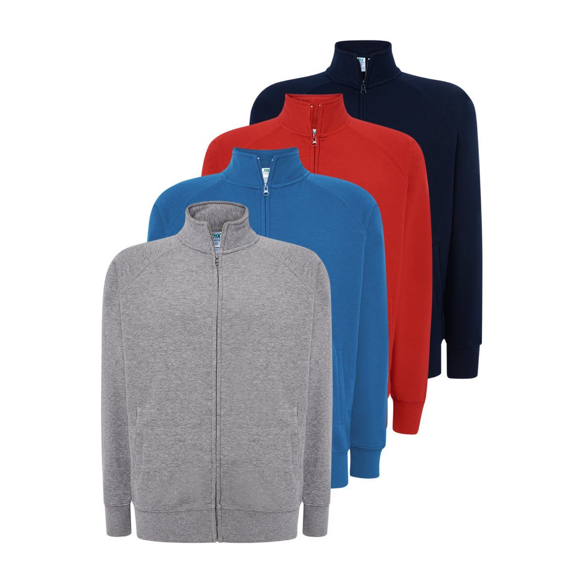 Men’s Lightweight Long-sleeve Terry Full Length Zipper Sweatshirt