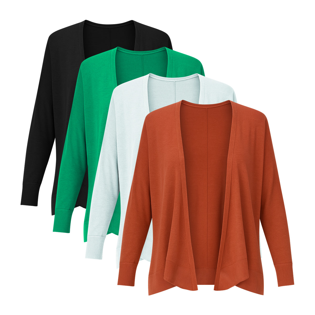 Womens Lightweight Open Front Soft Knit Cardigan