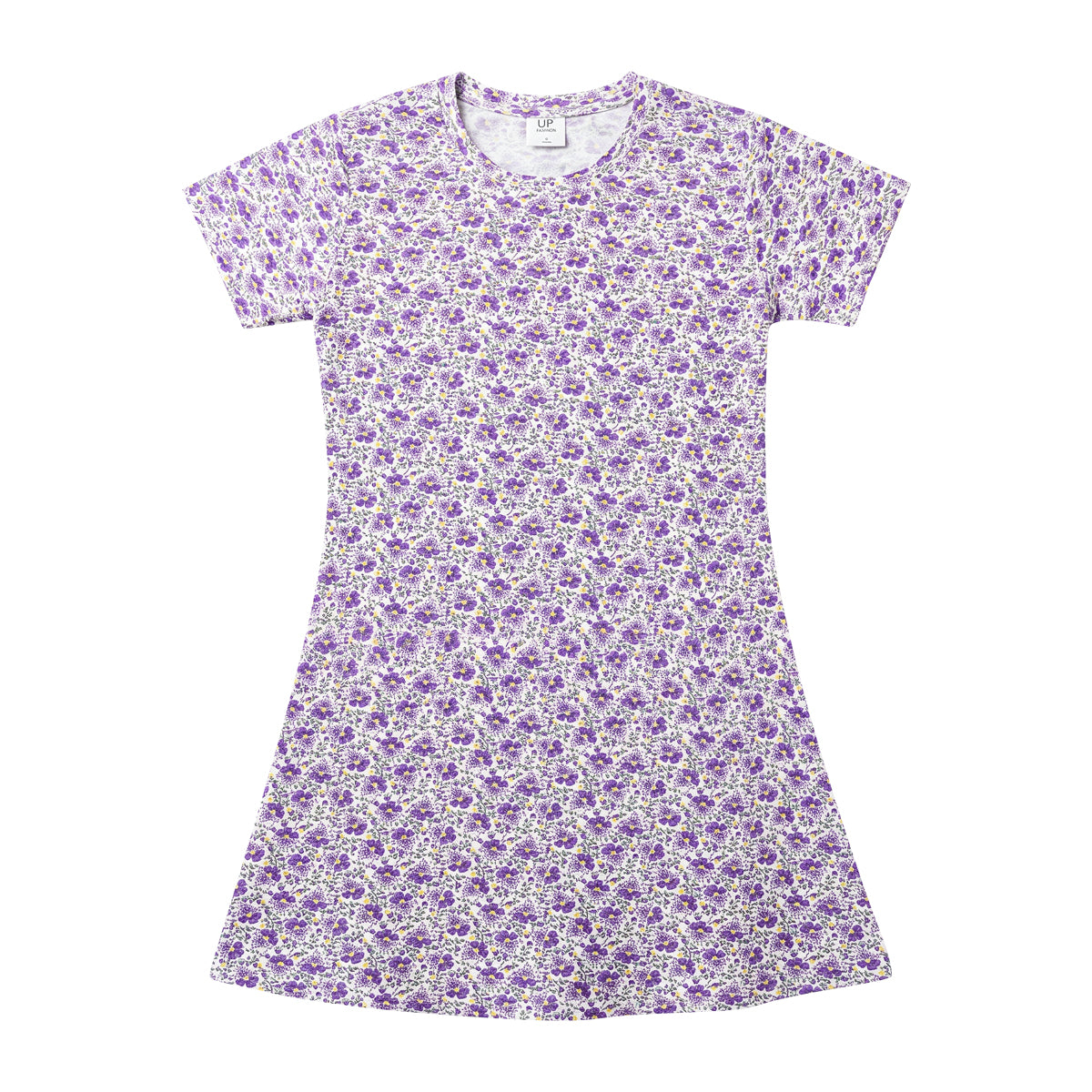 Ladies Short Sleeve Mid Length T-Shirt Dress