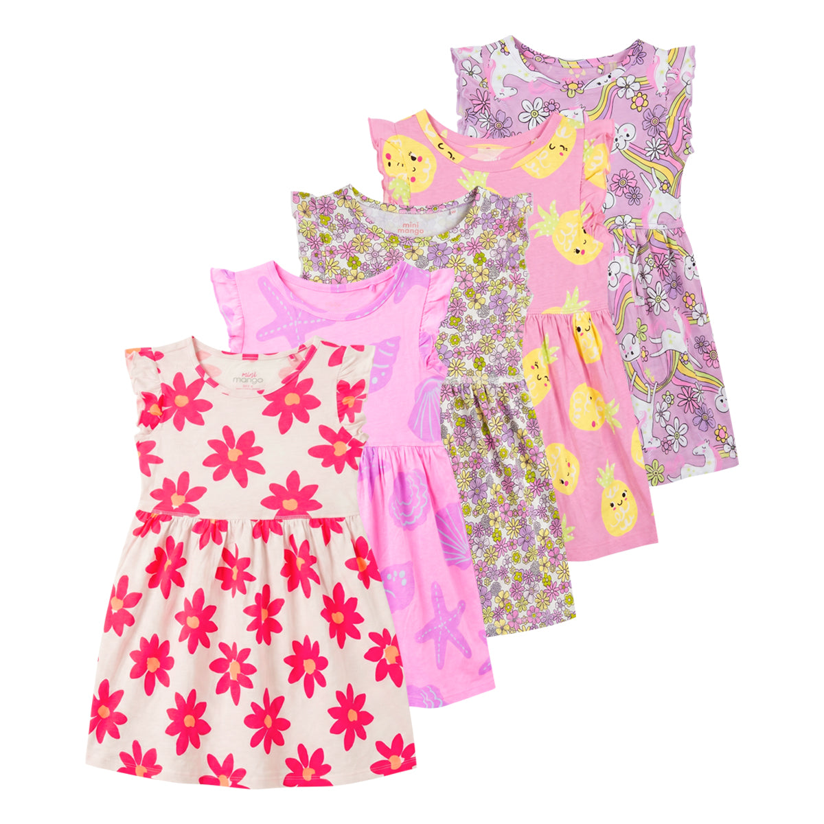 Girls Soft Cotton Printed Sleeveless Casual Summer Dress