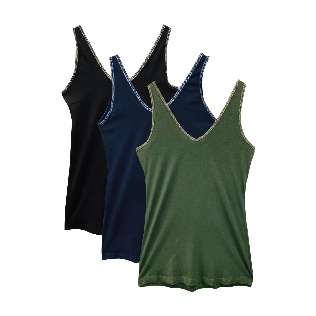 Womens V-Neck Sleeveless Cotton Vest Tank Top