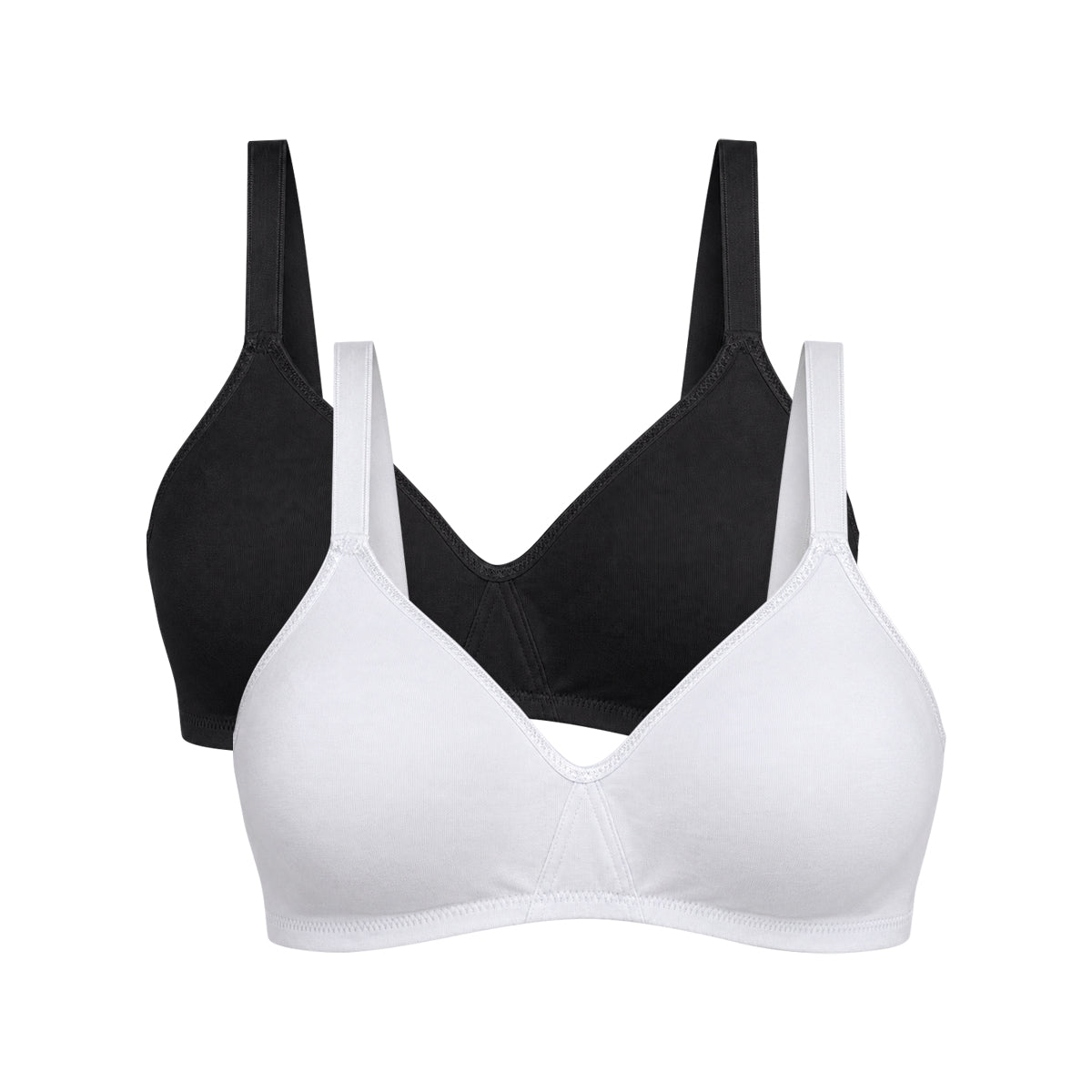Womens Cotton Non-Padded Wire-Free Full Coverage Bra