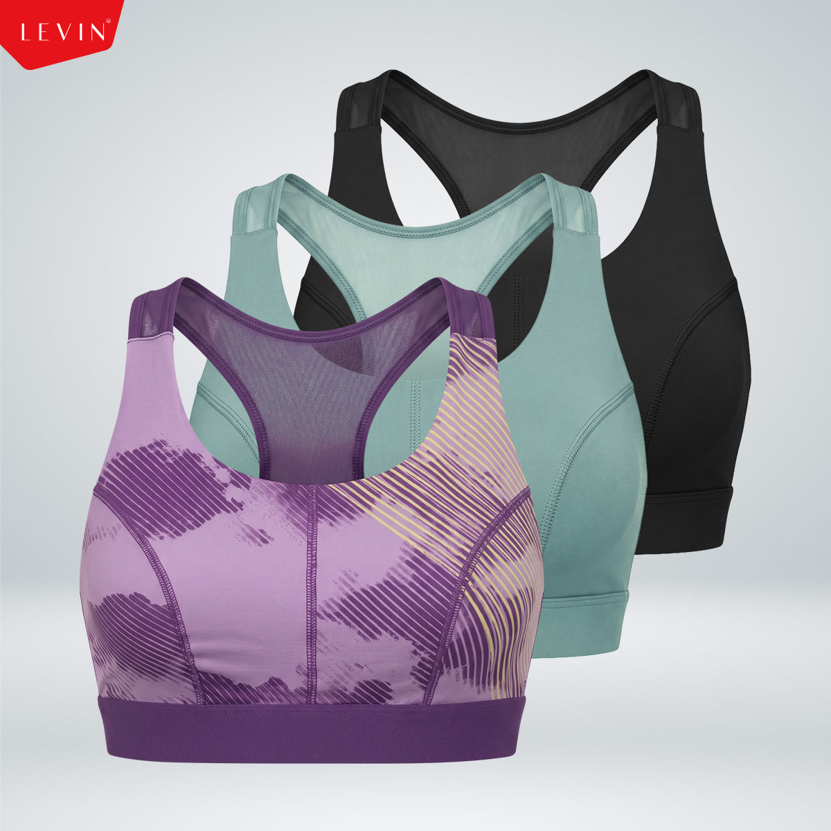 Women's High-Support Padded Racerback Sports Bra
