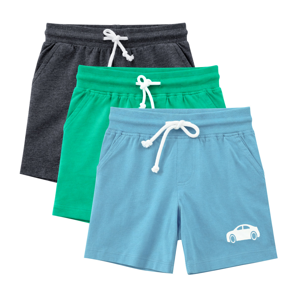 Baby Boys Soft Cotton Summer Shorts with Drawstring