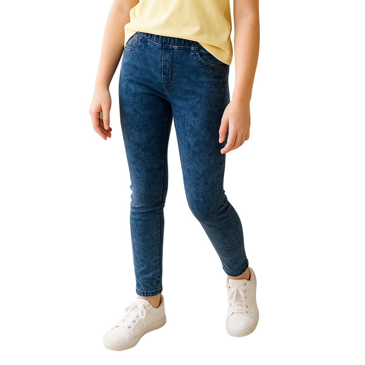 Teen Girls High Waist Slim Fit Stretchy Denim Jegging Pants Trousers 9-15 Years