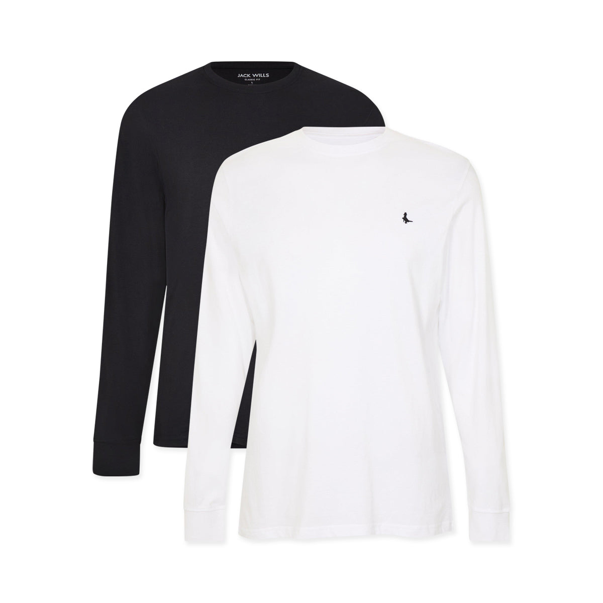 Mens Long Sleeve Cotton Crew Neck T-Shirt