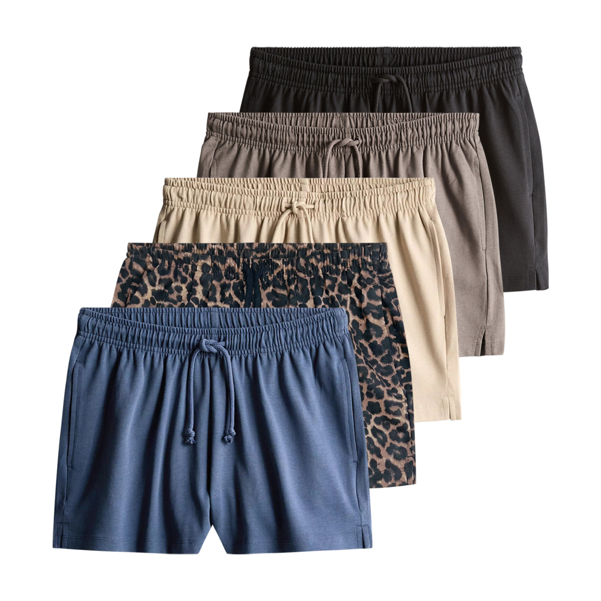 Womens Cotton Relaxed Fit Drawstring Summer Lounge Shorts