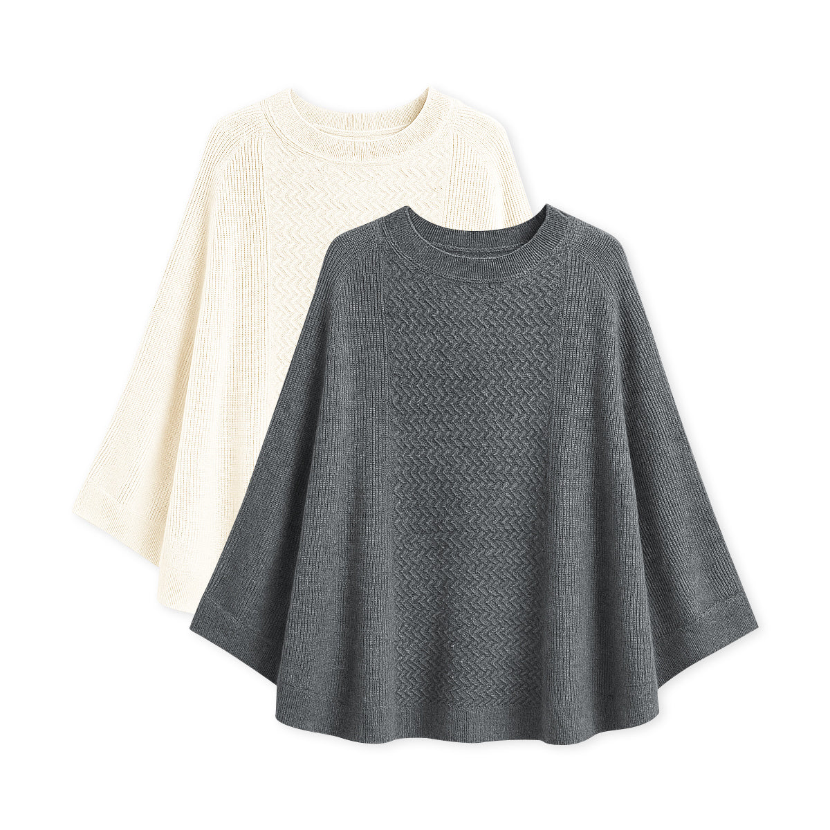 Womens Cozy Knit Poncho Soft Warm Fabric Cape