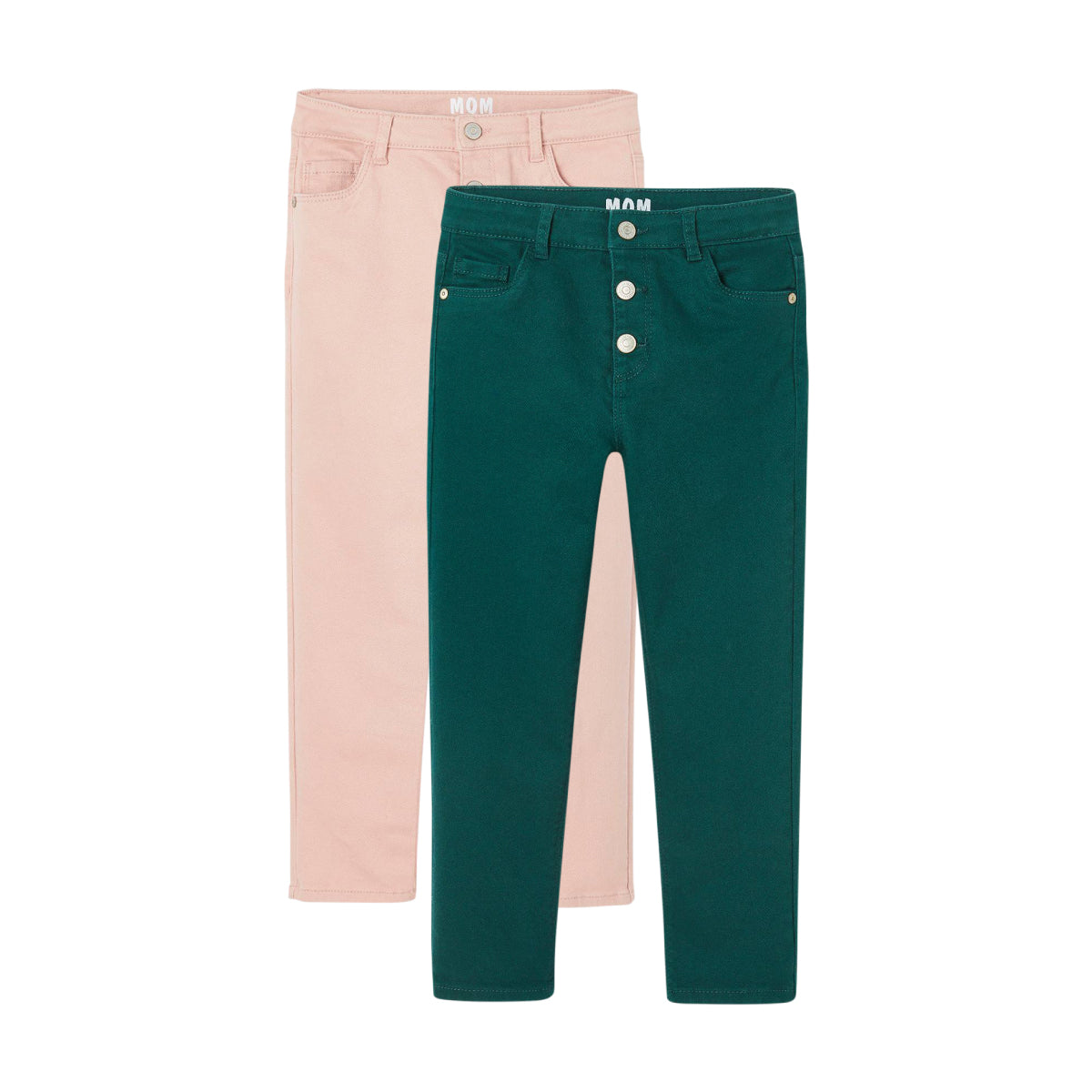 Girls High Waist Wide Hip Denim Trouser Pant