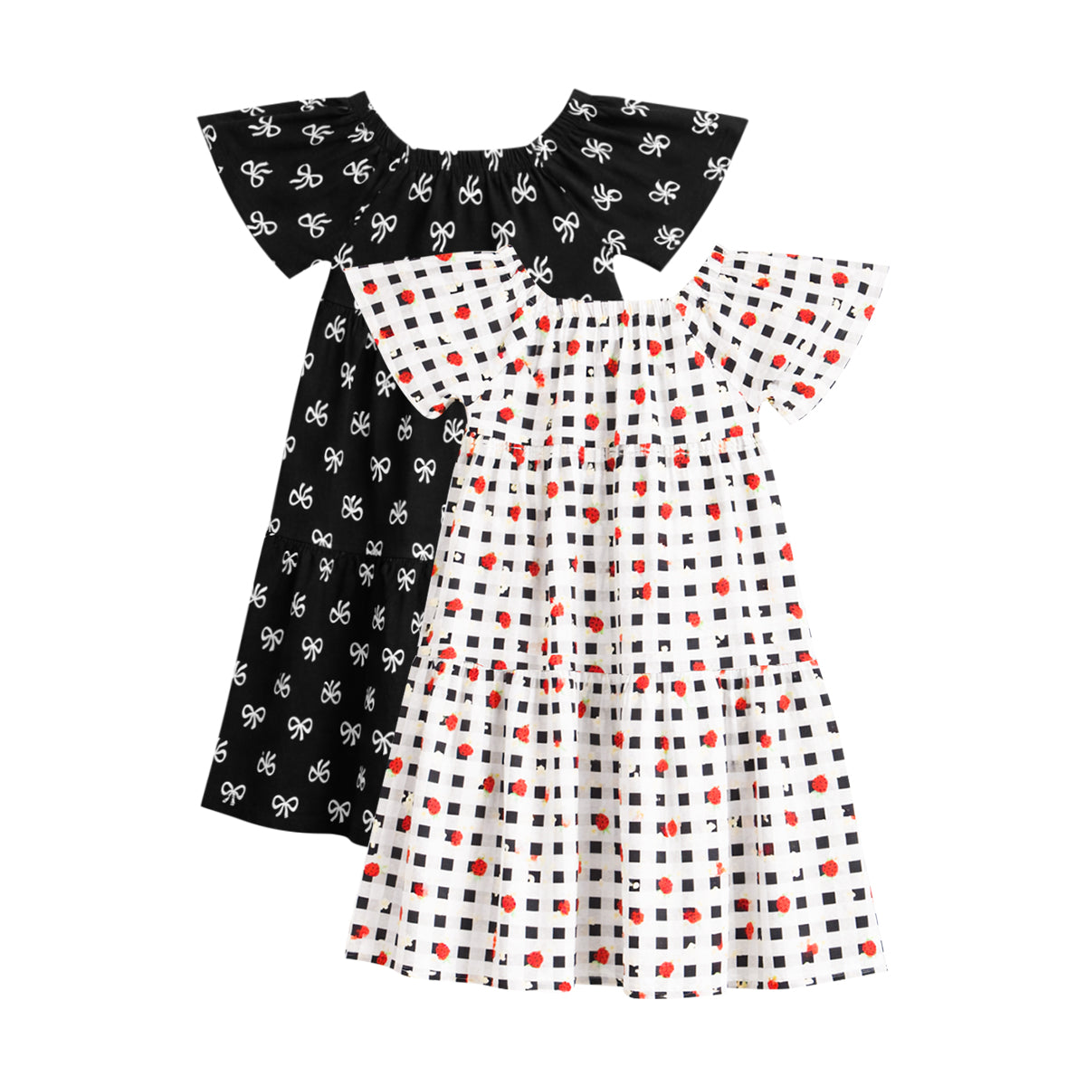 Girls Cute Print Soft Cotton Breathable Casual Summer Dress