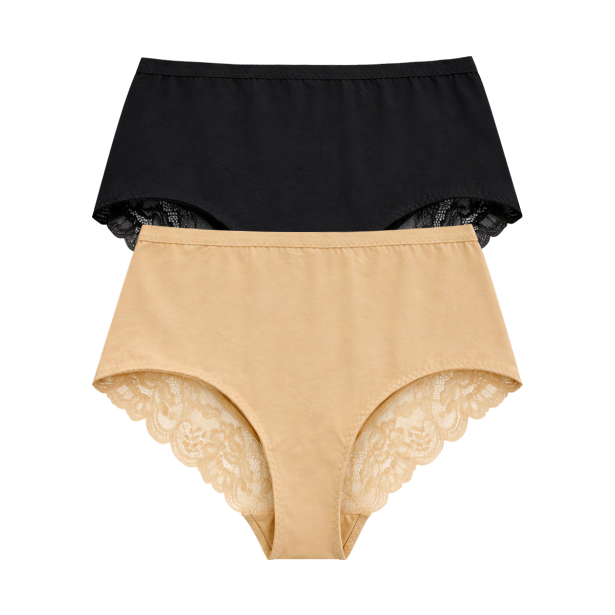 Womens Premium High Waisted  Lace Full Back Cover Panty