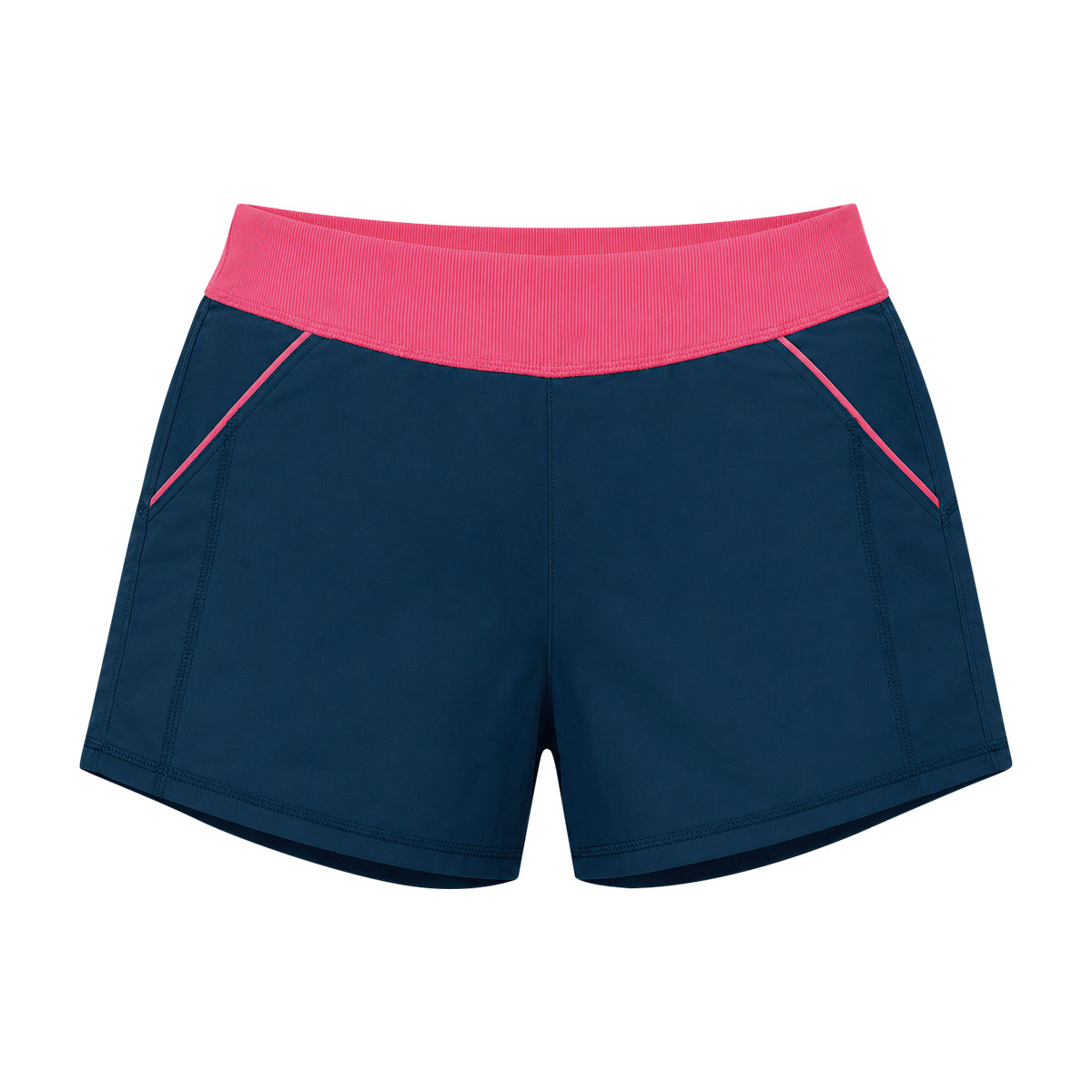 Womens Athletic Swim Shorts with Built-In Inner Brief