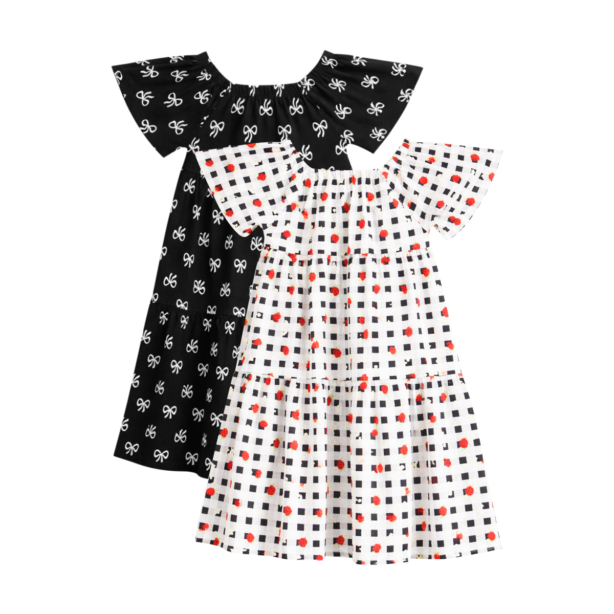 Girls Cute Print Soft Cotton Breathable Casual Summer Dress