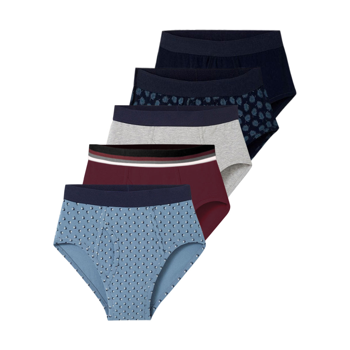 Pack of 3 Mens Classic Cotton Stretch Elastic Waistband Briefs