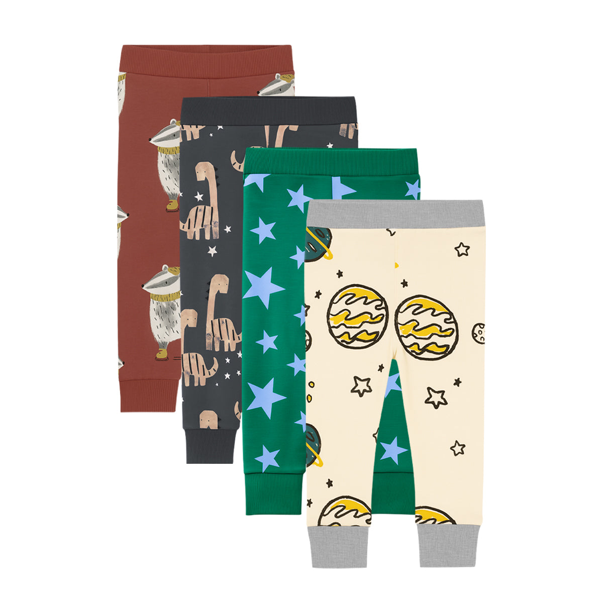 Kids Printed Cotton Full Length Leggings Pant