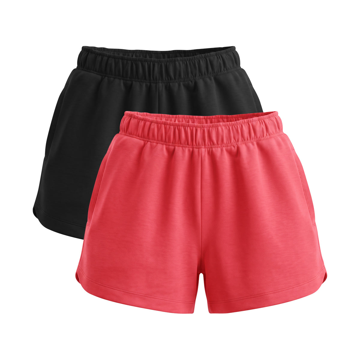 Women's Soft Stretch Curved Hem Sports Shorts