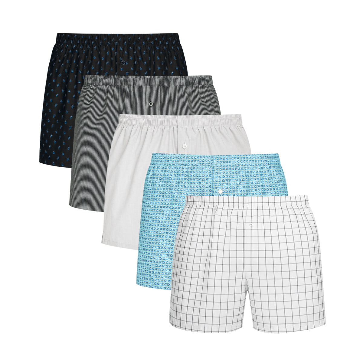 Mens Soft Breathable Cotton Woven Trunk Boxer