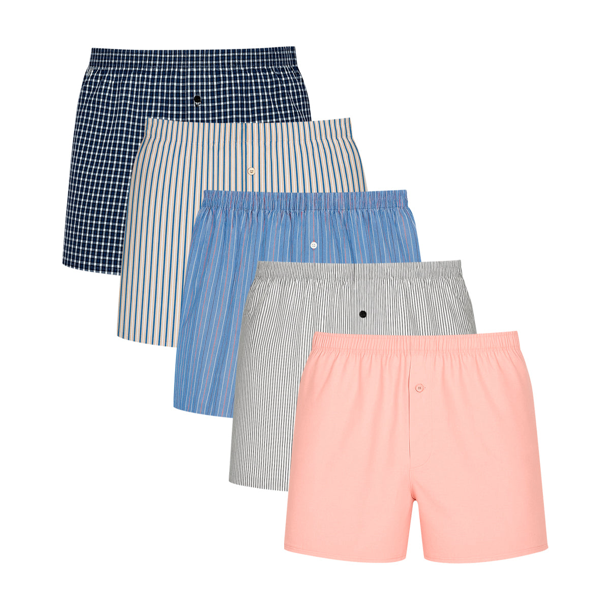 Mens Soft Breathable Cotton Woven Trunk Boxer