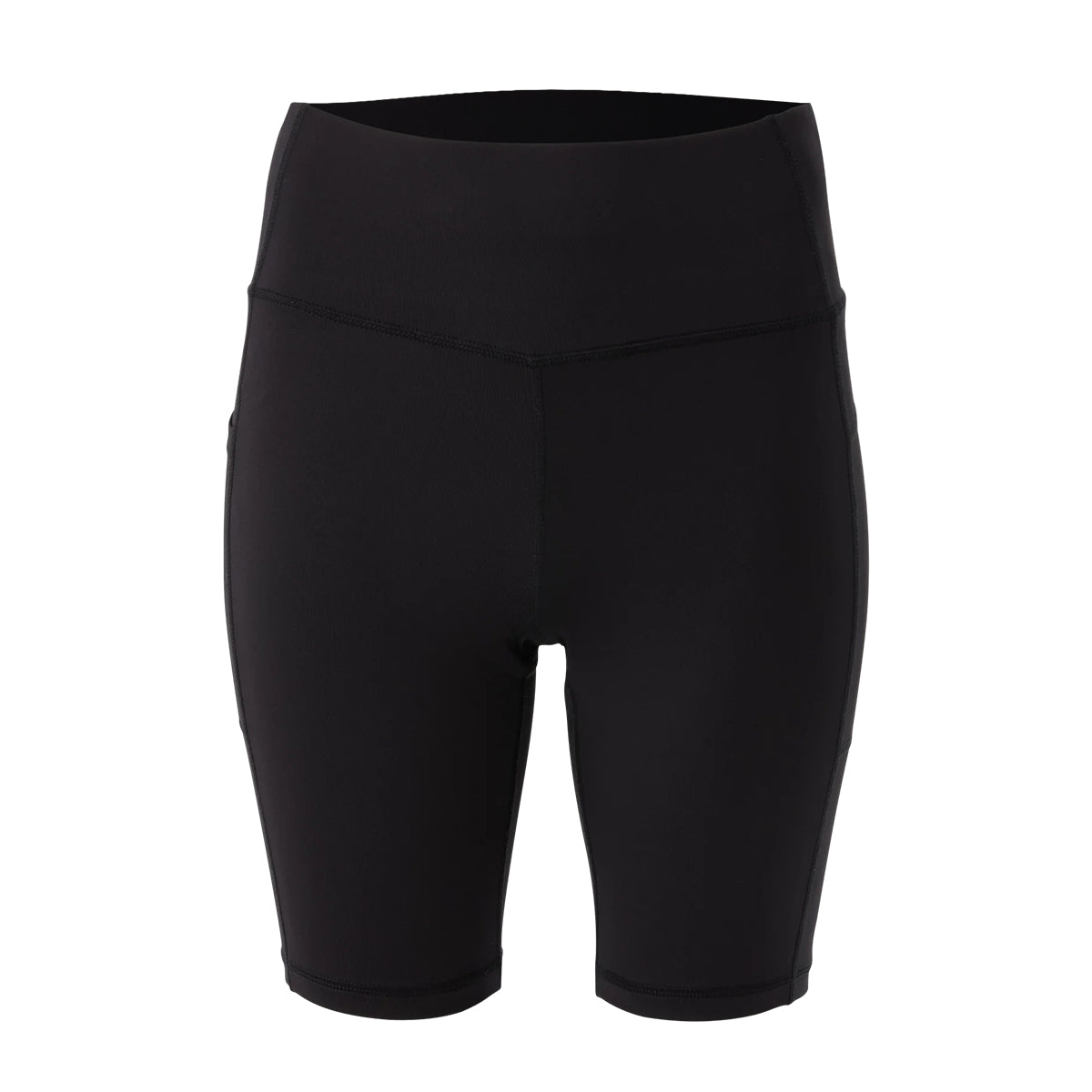 Womens High Waisted Black Cycling Shorts with Pocket