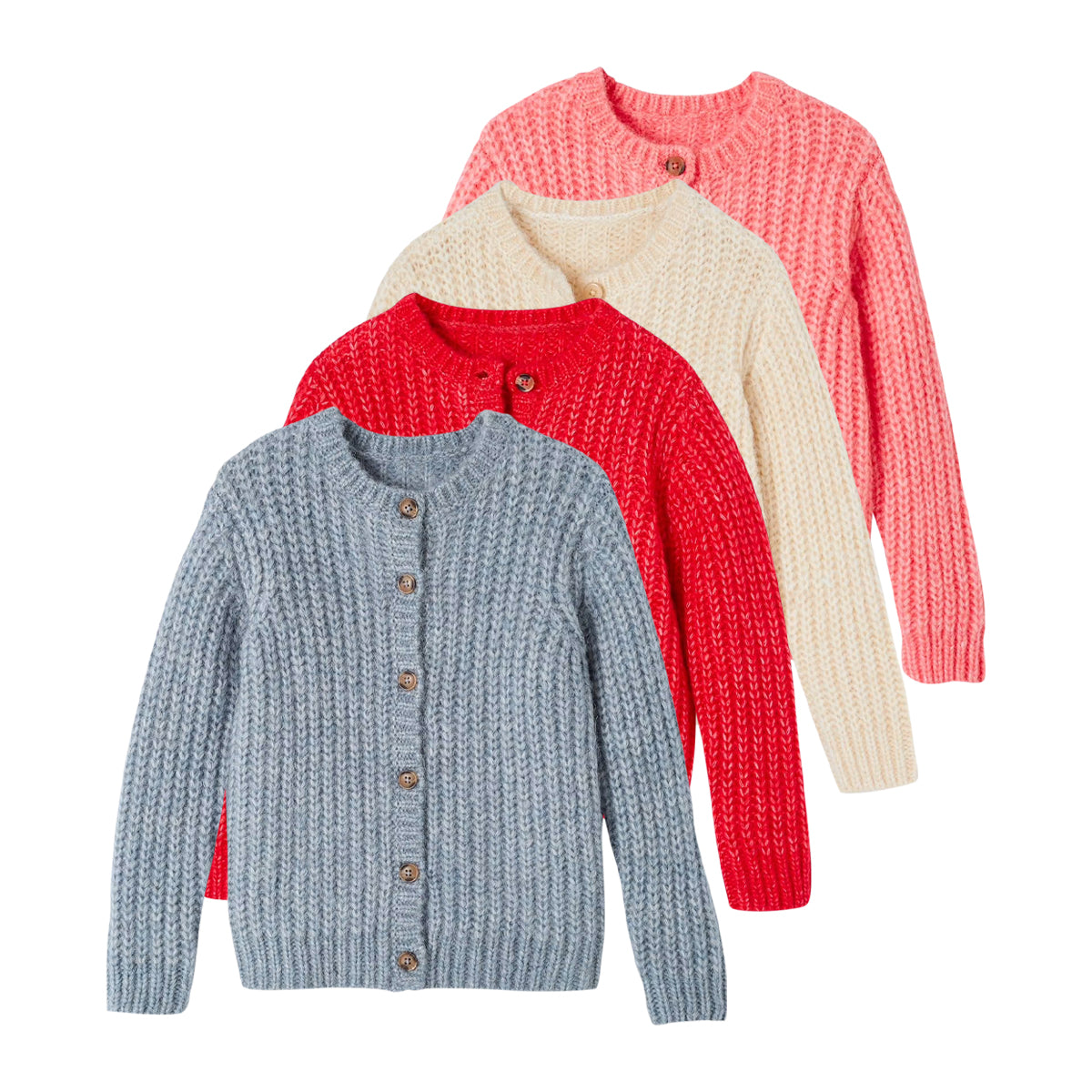 Girls Loose-Fitting Soft Knit Cardigan