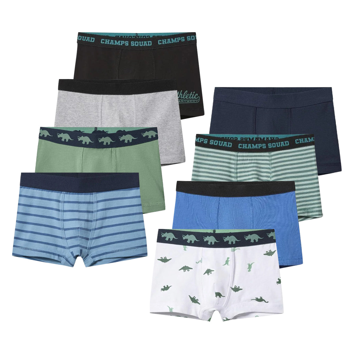 Pack of 5 Boys Soft Cotton Boxer Briefs | 2–14 Years