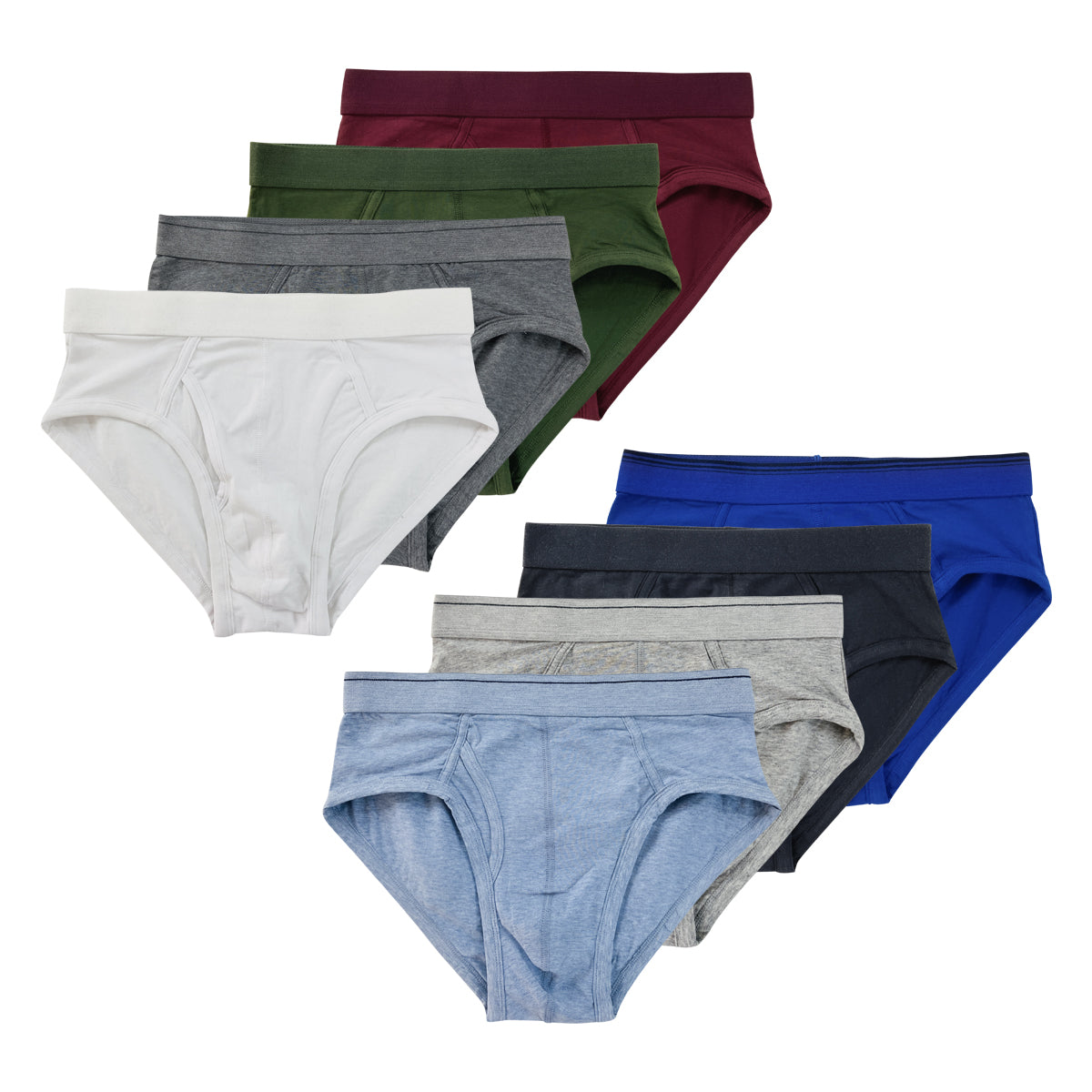 Pack of 3 Mens Solid Outer Elastic Waistbelt Cotton Briefs