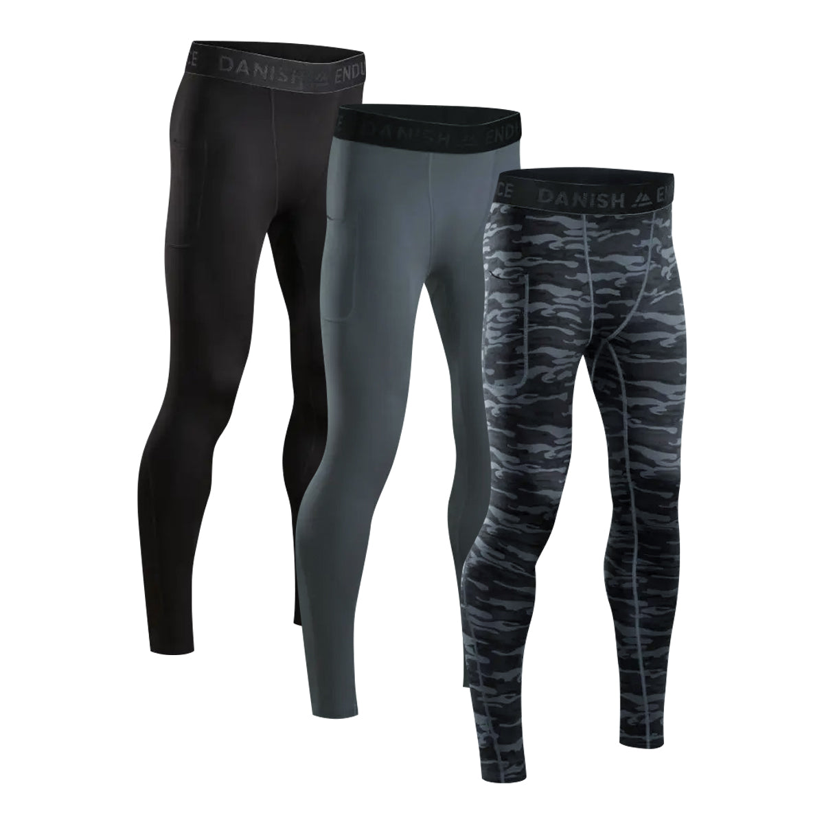 Mens Power Compression Tights with Side Pockets