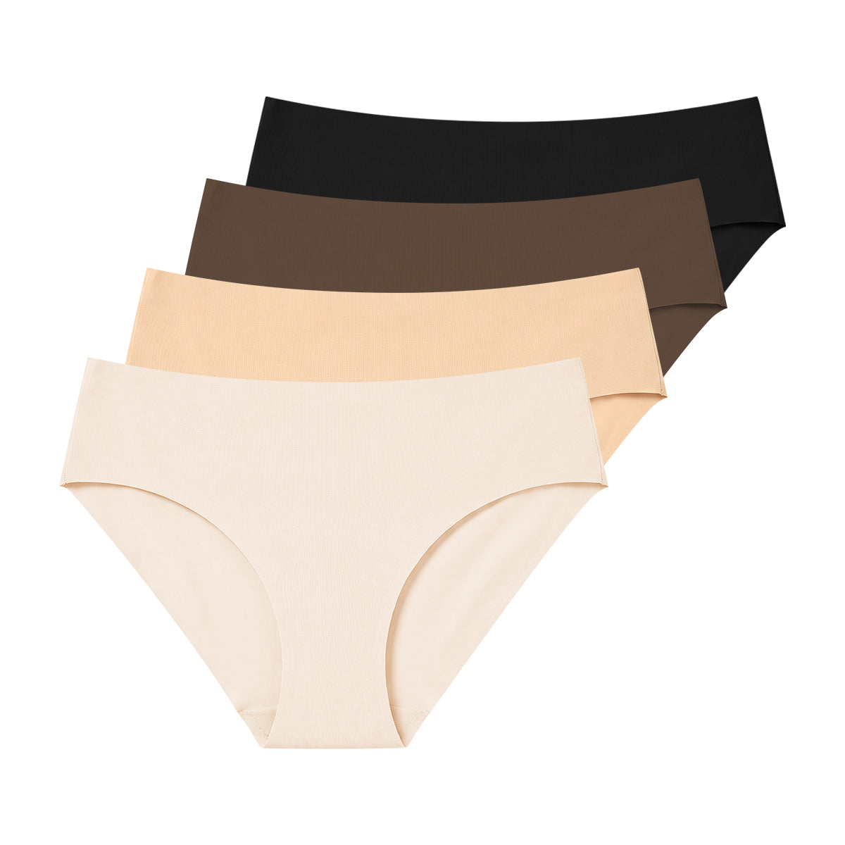 Women's No-Show Half Back Coverage Seamless Panty
